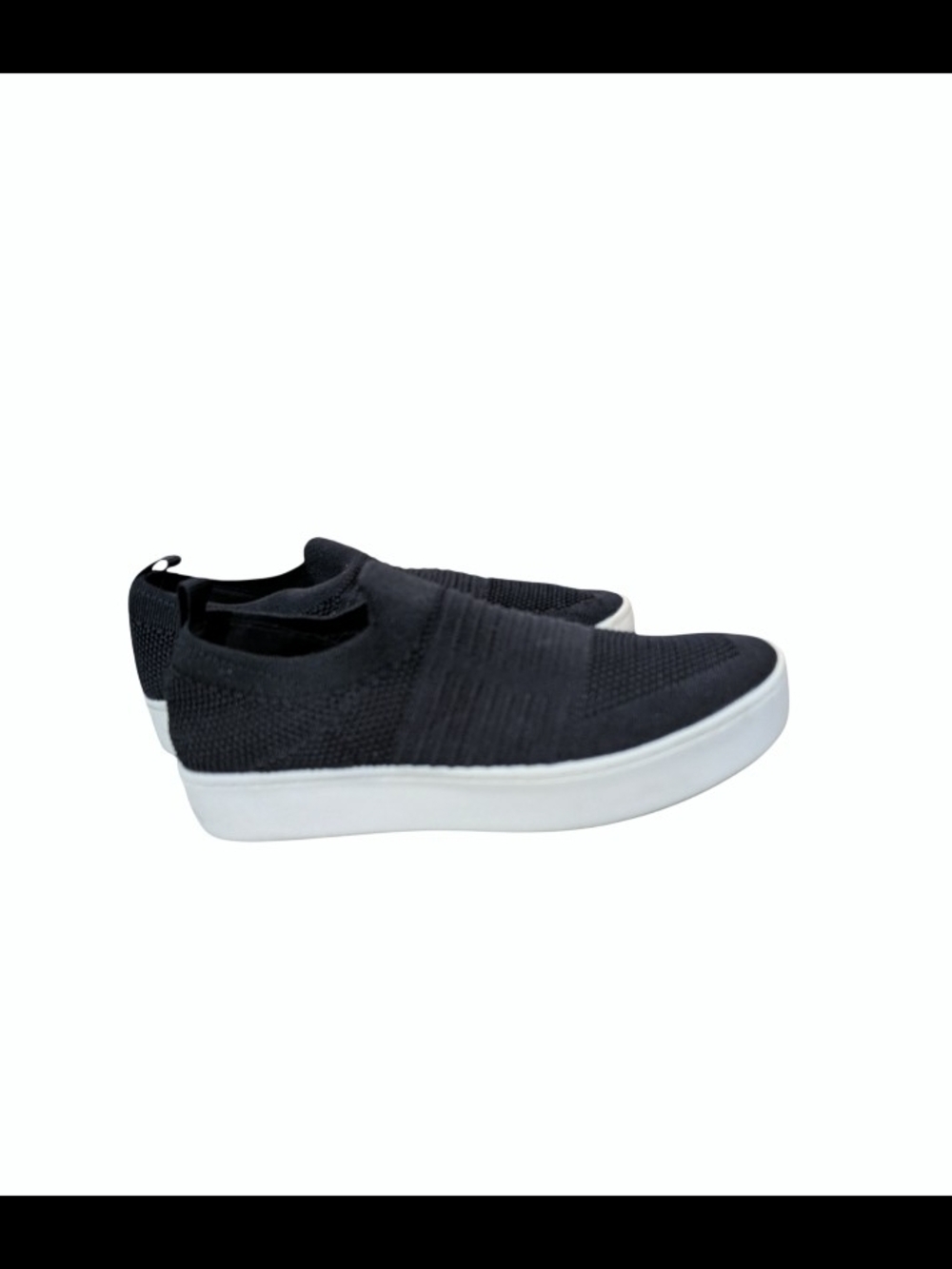 A New Day Black Knit Slip-On Platform Sneakers - Size 7